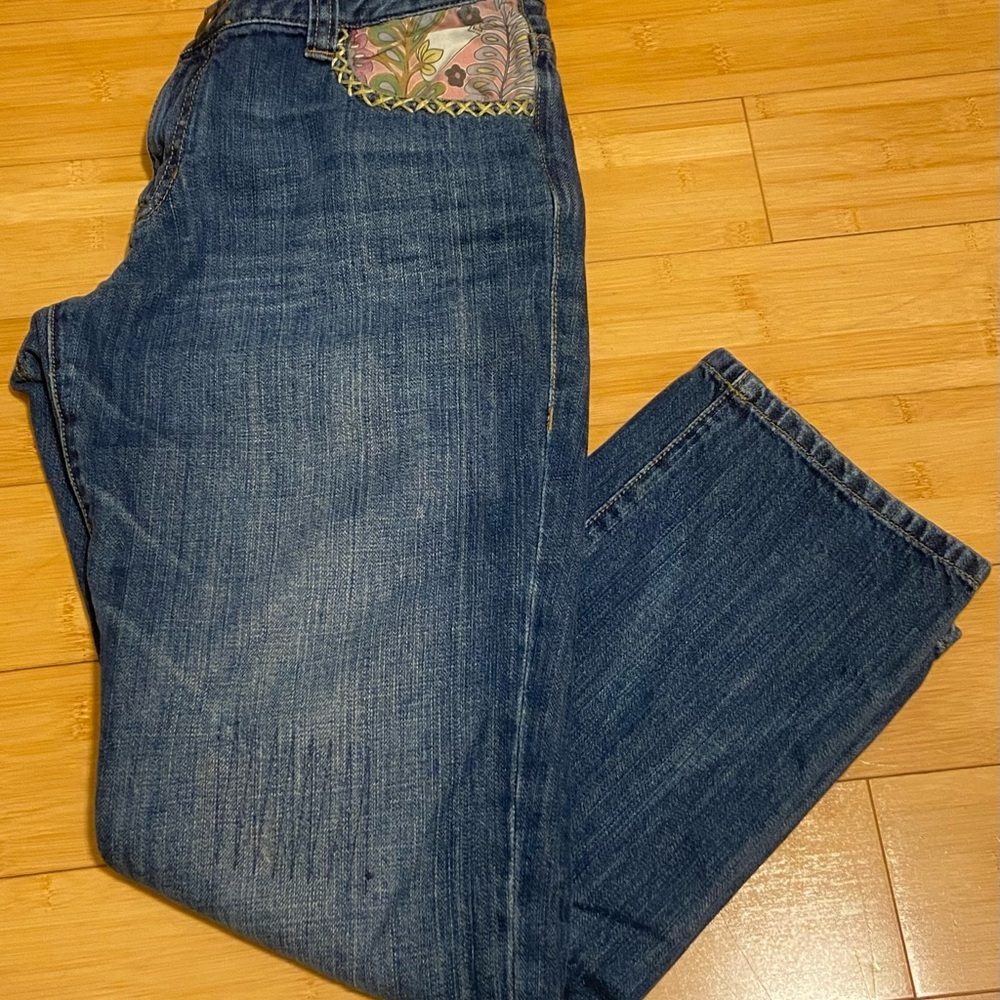 CAbi Artisan Patchwork Women’s Jeans Size 4 Ankle/Crop Length - Picture 13 of 14